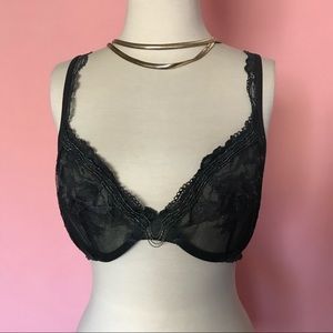 La perla black lace underwire modern bra size 32C